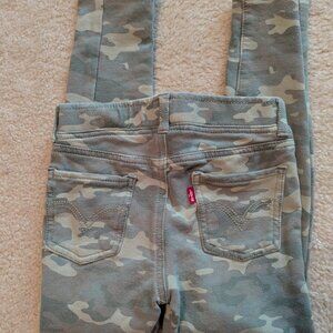 Levi strauss pull on legging jeggings kids girls camo pants 6x large